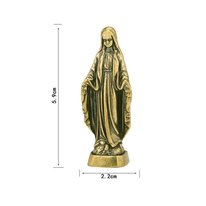 Antique Blessed Virgin Mary Statue Sculpture Decoration Figurine Catholic