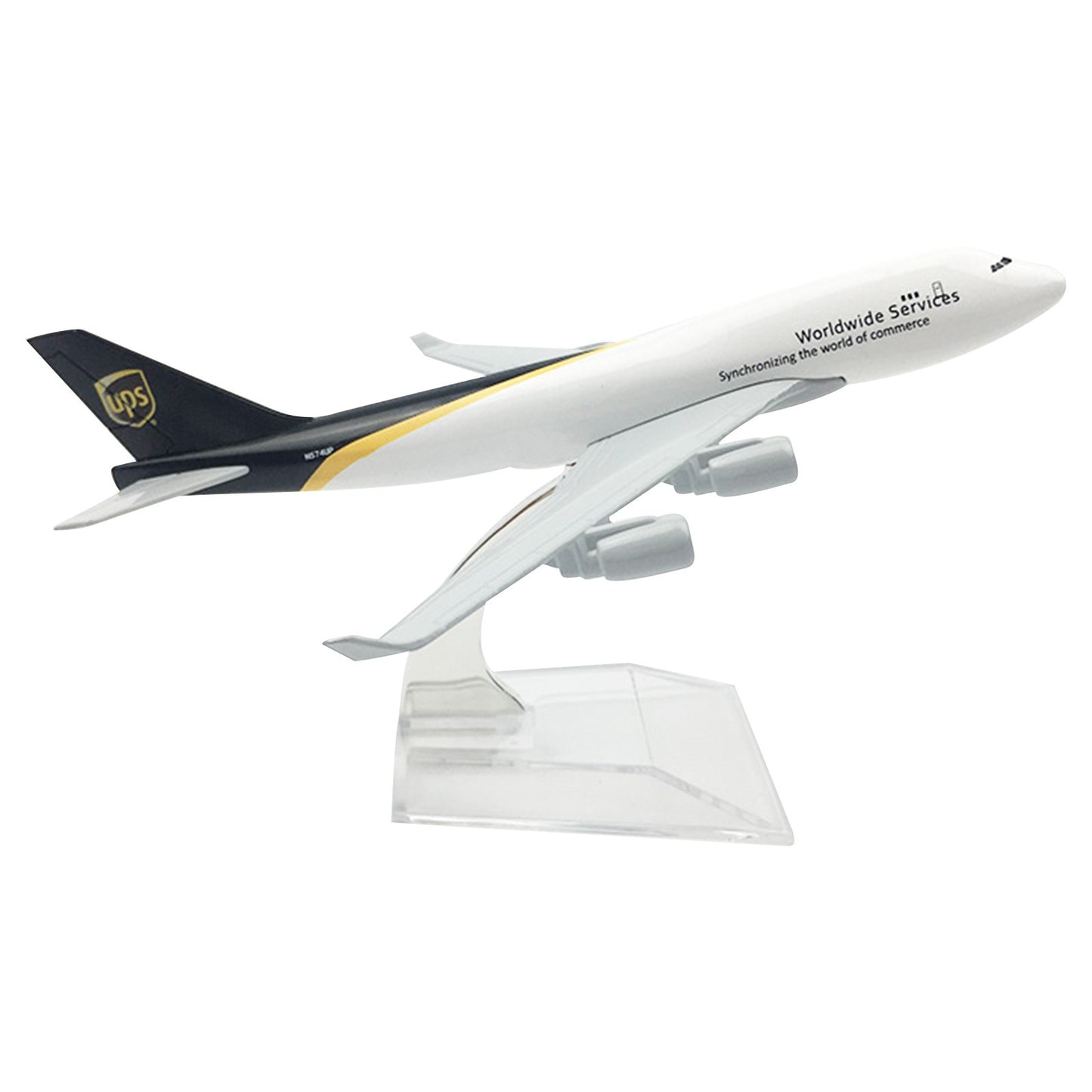 1:400 16cm B747 Air UPS Freighter Metal Airplane Plane Diecast Model With Stand
