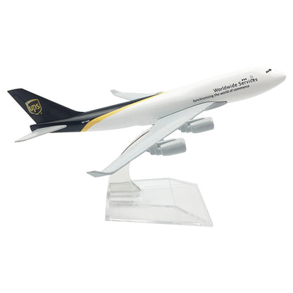 1:400 16cm B747 Air UPS Freighter Metal Airplane Plane Diecast Model With Stand