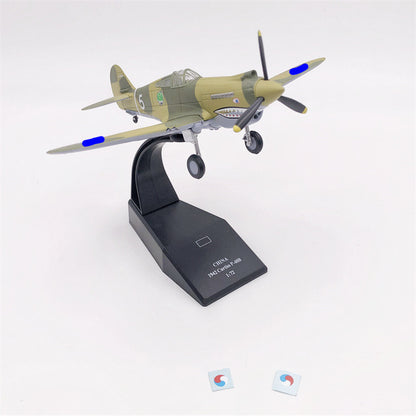 1:72 American P40 Flying Tigers Fighter WWII Military Aircraft Model Simulation