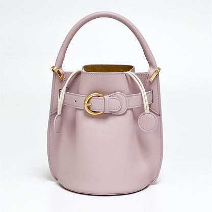 New Fashion Cowhide Bucket Bag Single Shoulder Crossbody Small Bag Leisure Bag