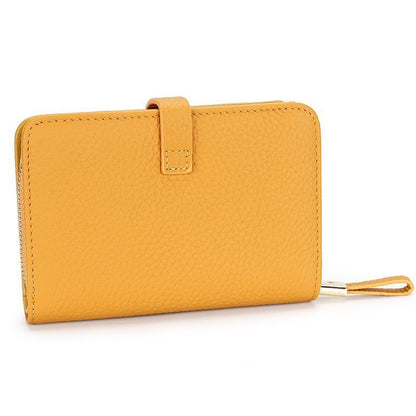 Wallet Genuine Leather Short Wallet Multi Card Slot Zipper Zero Wallet Card Bags