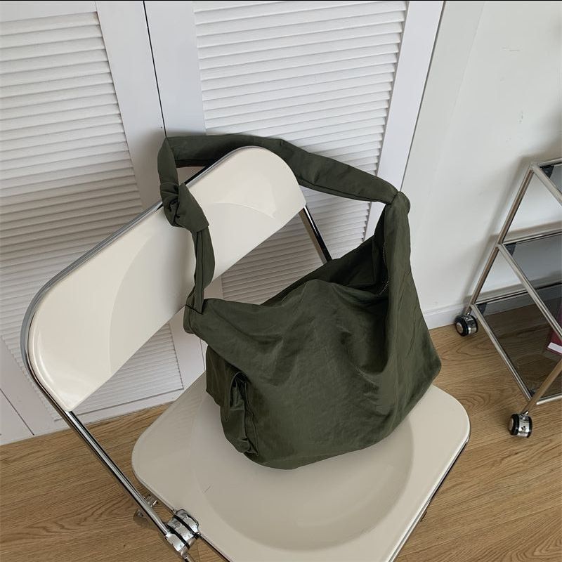 Shoulder Bag Nylon Handbag Shoulder Strap Tie Big Dumpling Crossbody Vintage Bag