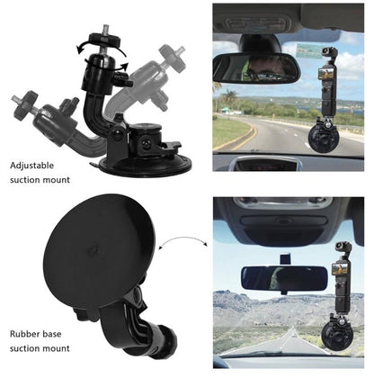Suction Cup Mounted Adjustable Car Camera Mount Adapter for DJI Osmo Pocket 3