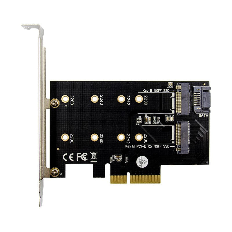 PCIE X4 M.2 B&M KEY NGFF Solid State Drive Adapter Conversion Card Drive Free