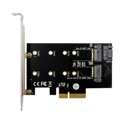 PCIE X4 M.2 B&M KEY NGFF Solid State Drive Adapter Conversion Card Drive Free