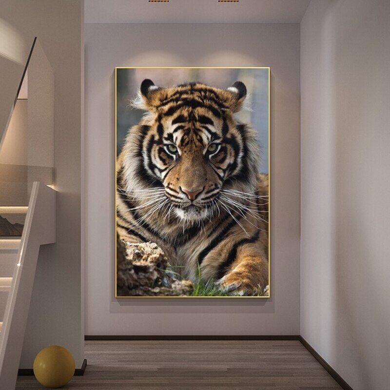 Tiger Canvas Painting Animal Wall Art Poster Prints Wall Picture Home Decor Art