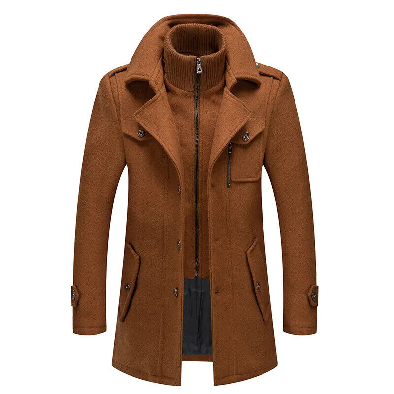 Men's Winter Wool Coat a Winter Thickening Coat High Quality Wool Coat Men