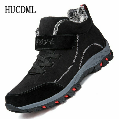 Waterproof Suede Warm Snow Boots Work Casual Shoes High Top Non-slip Ankle Boots