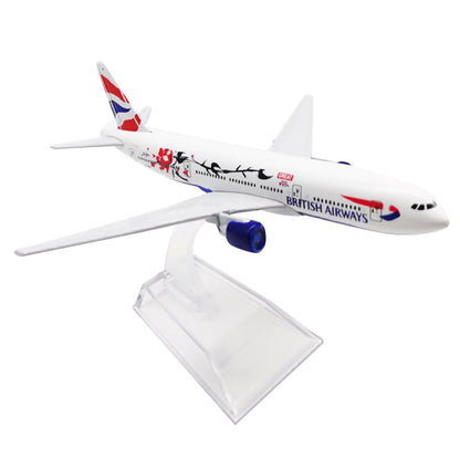 1/400 Aircraft British 777 B777 Plum Plane Model Plane Souvenir Static Display