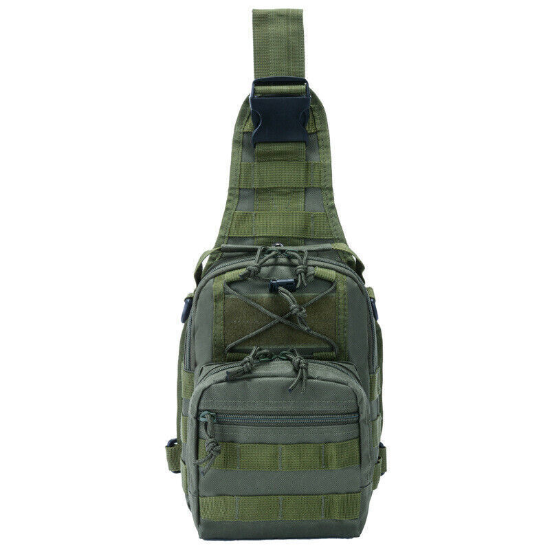 Men Molle Pouch Tactical Chest Shoulder Sling Bag Bum Pack Cross Body Backpack