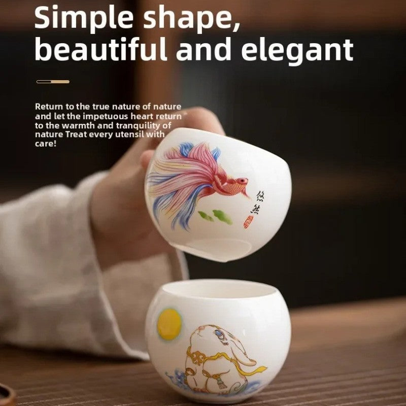 150ml 1Pc Chinese Exquisitely Ceramic Handpainted Master Cup Tea Cup Teaware