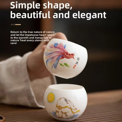 150ml 1Pc Chinese Exquisitely Ceramic Handpainted Master Cup Tea Cup Teaware