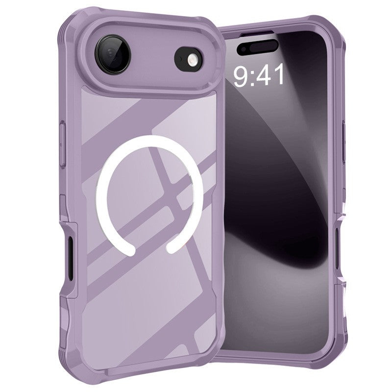 For iPhone 17/17Pro/ 17Air/17Pro Max Anti-slip Edge Tempered Glass Phone Case