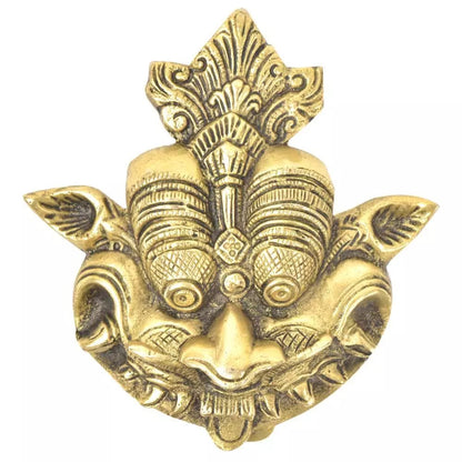 Antique Look Brass Yali Face Door On Brass Plate Door knocker