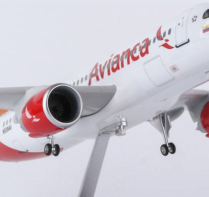 47CM Avianca AIRBUS A320neo Passenger Plane Landing Gear Resin  Aircraft Model