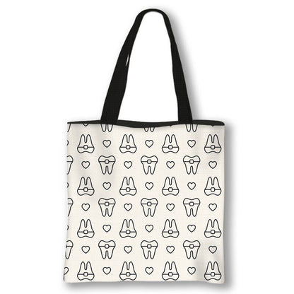 Handbag Casual Tote Bag Shoulder Purse Travelling Storage Pouch Polyester Print