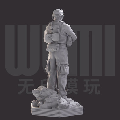 1/24 resin figure model Dead stranded male soldier Unassembled unpainted