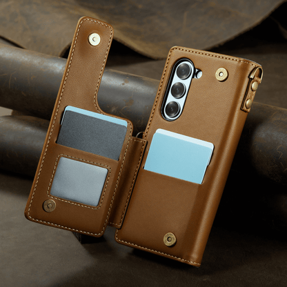 For Samsung Galaxy Z Fold 6 Case with Pen Holder Slot, RFID Blocking Wallet Case