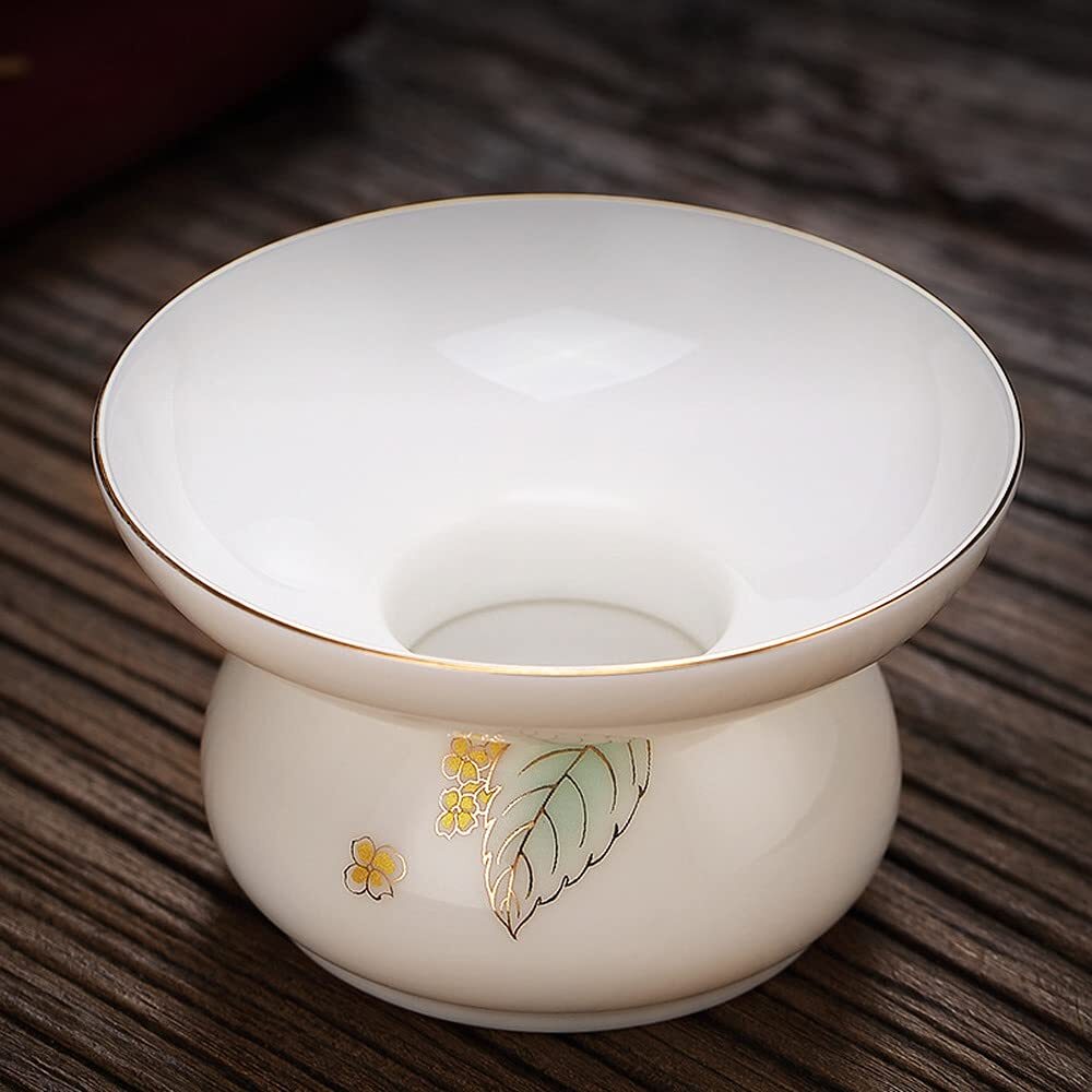 Porcelain Dehua Tea Strainer Tea Filter Tea Separator Kung Fu Tea Set