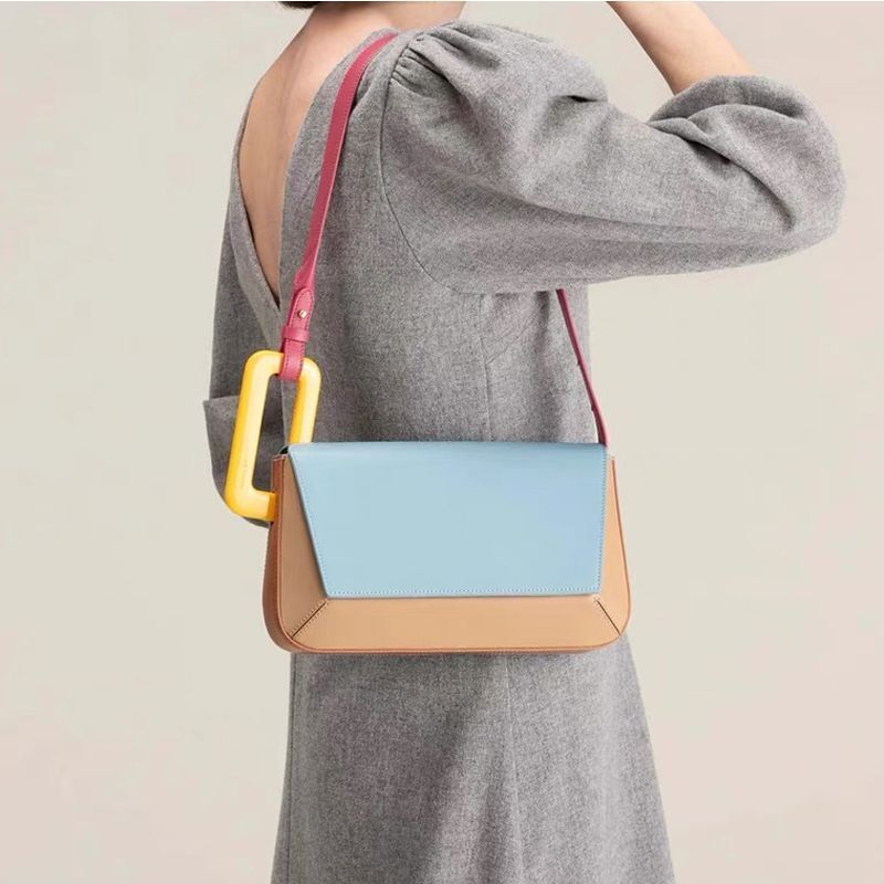 Handbags Long Flap Luxury Acrylic Shoulder Fashionable Purses Clutch Pouch Bags