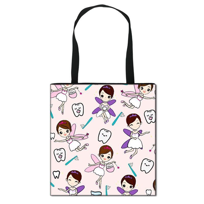 Handbag Casual Tote Bag Shoulder Purse Travelling Storage Pouch Polyester Print
