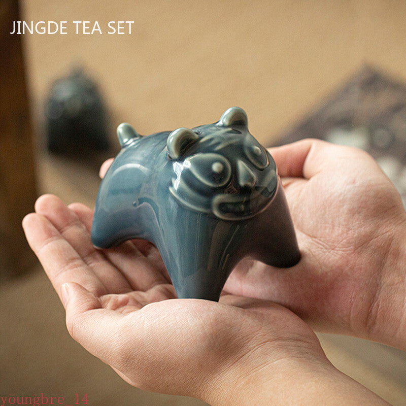 Ceramics Animal Statue Tea Table Decoration Chinese Cute Little Tea Pet