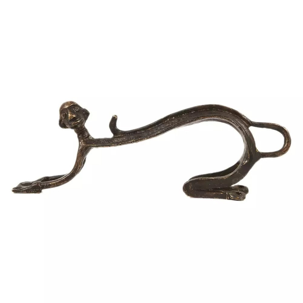 Set of 2 Antique Look Brass Black Monkey Body Door Handle
