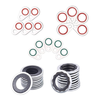 60Pcs 9 Size Air Conditioning System Compressor Gasket Seal Washer Replace Kits