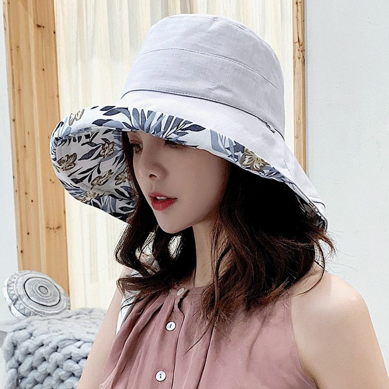 Sun Hat Big Brim Female Seaside Protection UV Cap Japanese Wild Fisherman Korean