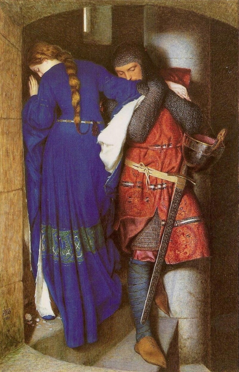 Oil painting Hellelil-and-Hildebrand-Frederic-William-Burton-Oil-Painting canvas