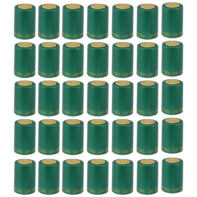 Wine Bottle Caps 100 Pcs Plastic Heat Shrinkable Sealed Cover Barware Tools 33mm