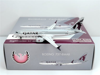 1:400 Phoenix QATAR BOEING B737MAX8 Airplane Diecast Aircraft Plane Model