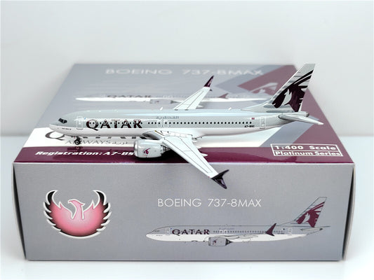 1:400 Phoenix QATAR BOEING B737MAX8 Airplane Diecast Aircraft Plane Model