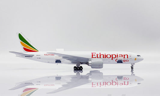 1:400 JC Wings Ethiopian Cargo BOEING 777-200F Airplane Diecast Aircraft Model