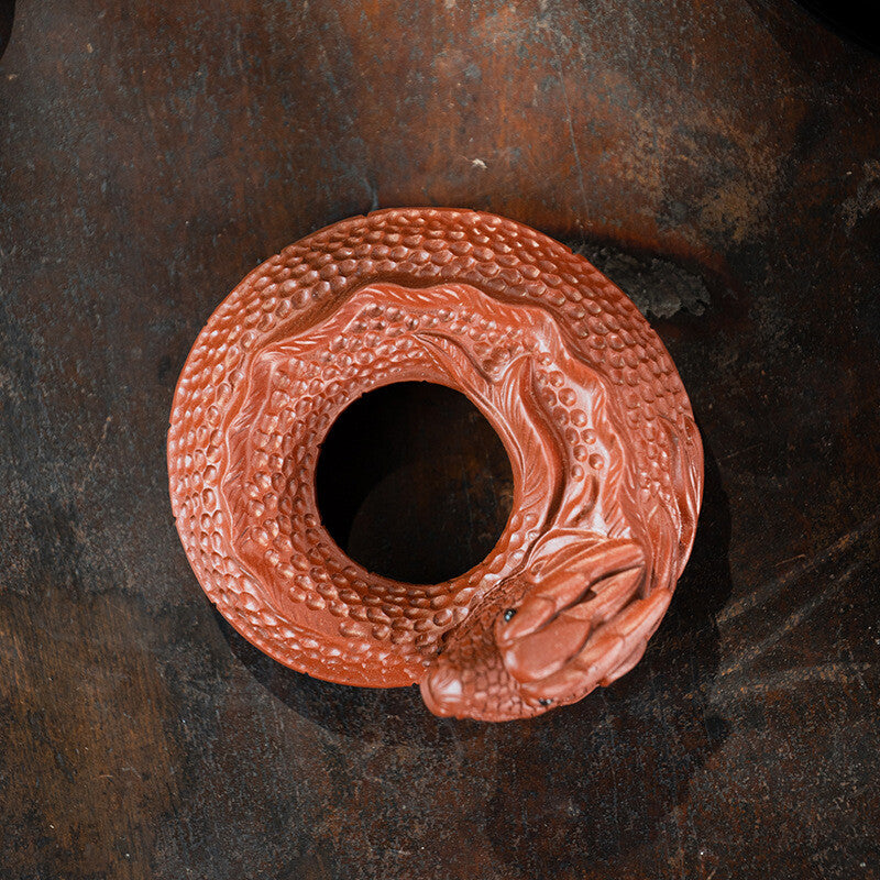 Creative Tea Pet Dragon Carved Handmade Artware Holder For Lid Of Pot Ornaments
