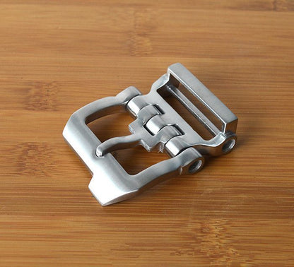 Belt Buckles 40mm Brushed Metal Stainless DIY Leather Craft Hardware Accessories