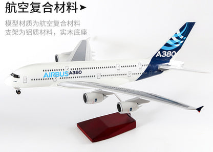 1:160 46CM AIRBUS A380 Passenger Airplane Landing Gear Resin Aircraft Model