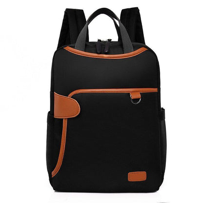Laptop Backpack Teenagers Waterproof Travel Bags Student Black 37*29*12CM Oxford