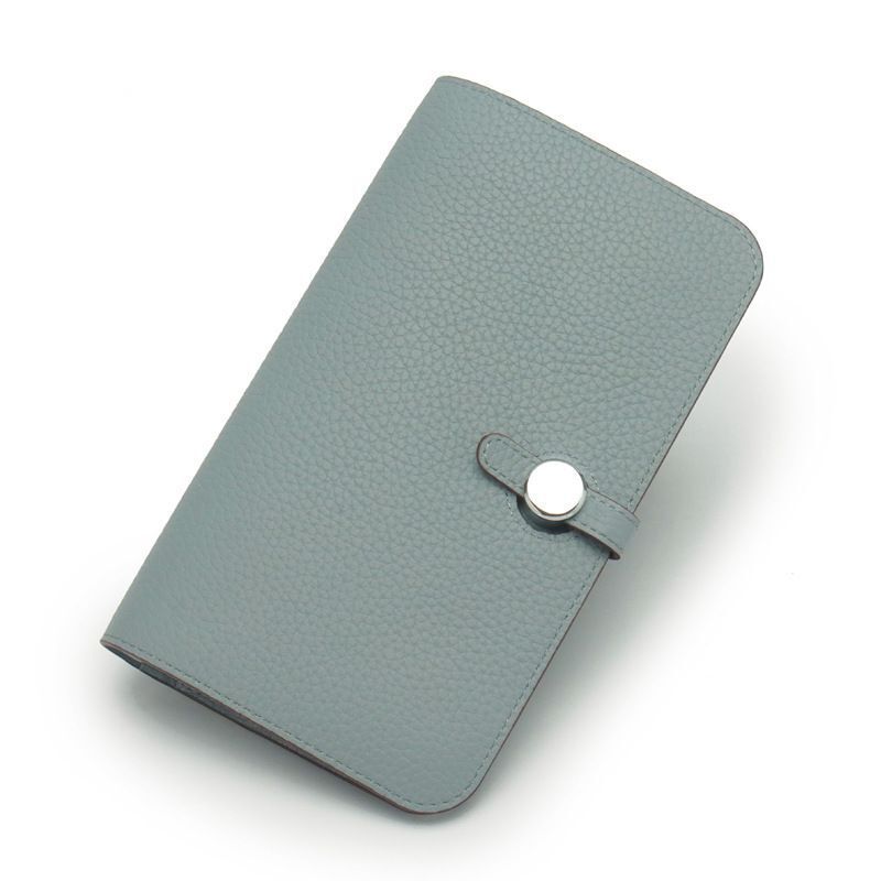 Genuine Leather Passport Cover Unisex Organizer Wallet Long Purse Hasp Money Bag