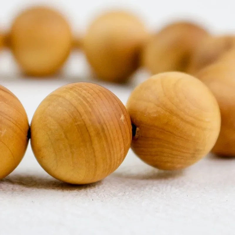 15mm*15 Natural Thuja Sutchuenensis Wood Round Beads Men Woman Lucky Bracelet