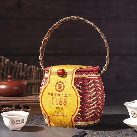 500g COFCO Anhua Dark Black Tea Jinhua Fu Cha Tea Three Year Old Fu Brick Tea