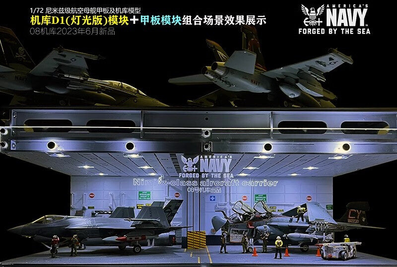 1/72 Scale Nimitz Aircraft Carrier Hangar Model Aircraft Carrier Deck Model Toy