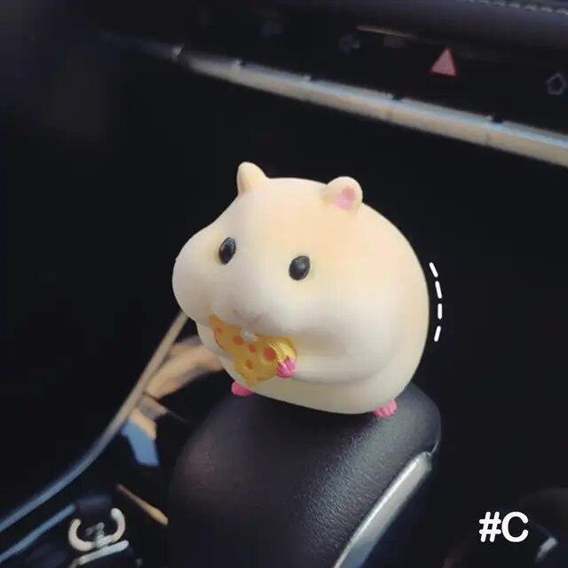 Car Dashboard Ornament Mini Hamster Figurine Auto Interior Decor Accessories 1pc