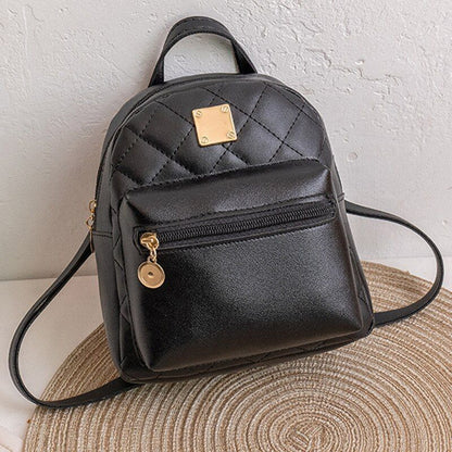 Synthetic Leather Mini Small Backpack Phone Pouch School Backpack Bags Polyester