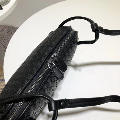 Woven Square Bag Genuine Leather Small Purse Single Shoulder Bag Crossbody Pouch