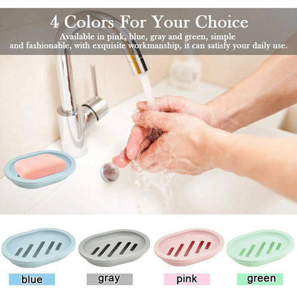 Bathroom Water Draining Soap Dish Case Holder Drainer Soap Saver Storage Box New