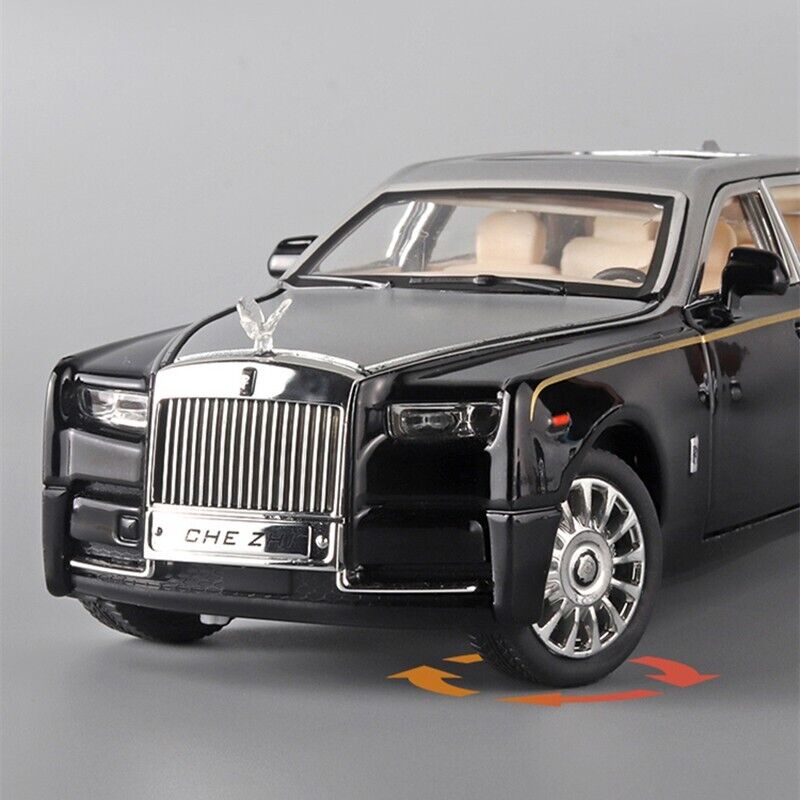 1:24 Rolls-Royce Phantom Diecast Model Car Toy Vehicles Sound Light Collection