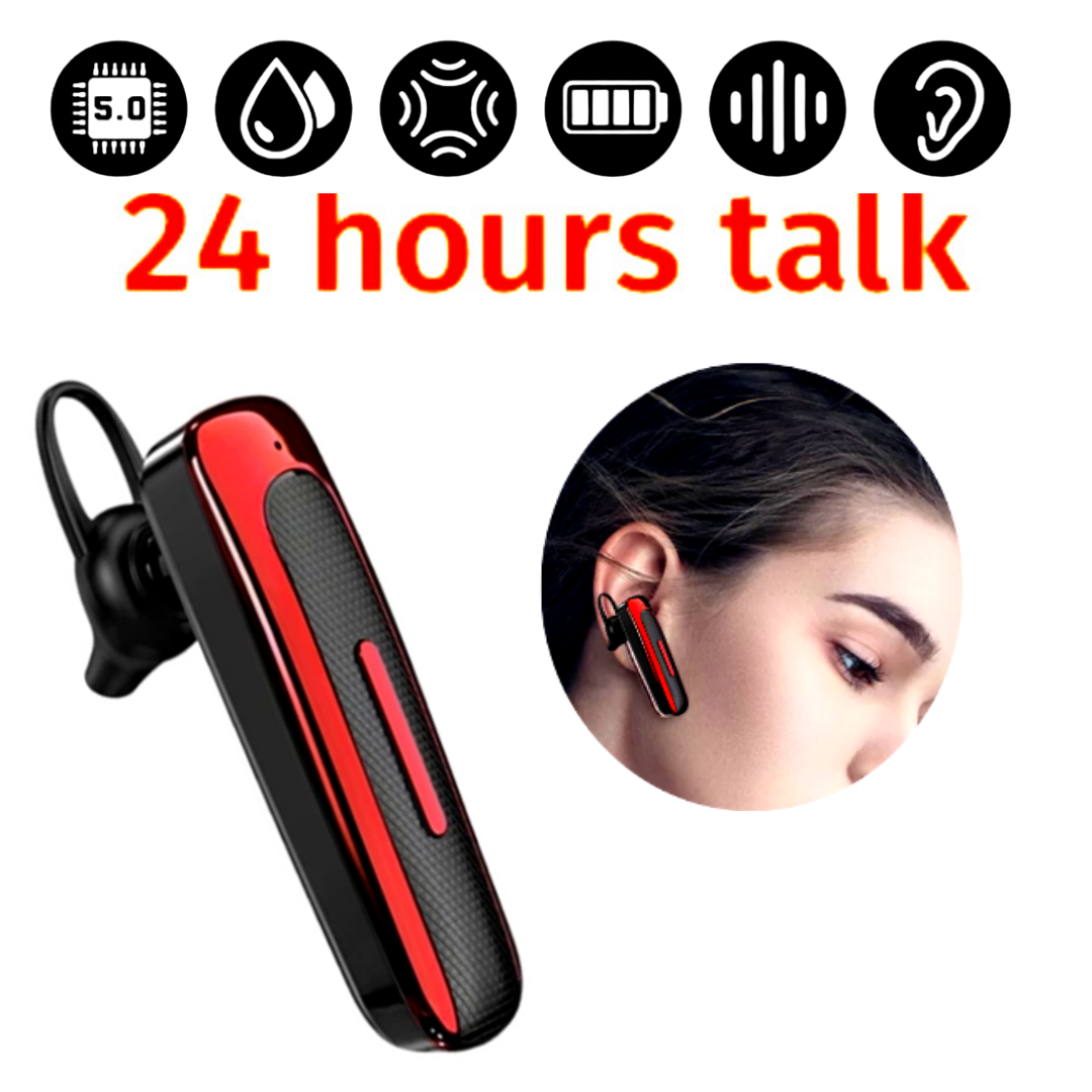 Bluetooth 5.0 Earpiece Driving Trucker Wireless Headset Earbuds Noise Cancelling