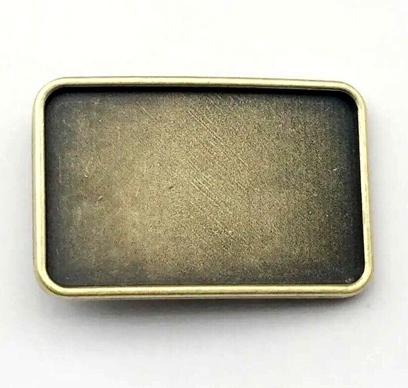 Belts Buckles Metal Nickel-Free Vintage Rectangle Blank Band Accessories 7.8x5cm